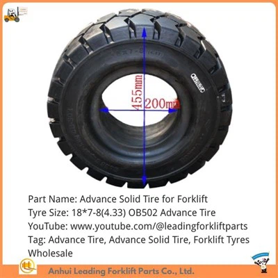Advance massieve banden voor vorkheftruck|Advance-band 18*7-8(4.33) OB502|Groothandel in Advance-banden